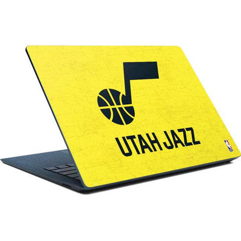 NBA Utah Jazz Yellow Texture Surface Laptop Skin